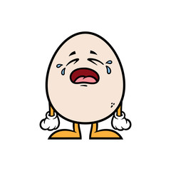 Cartoon Crying Egg Character