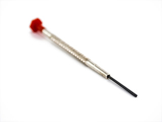 Small screwdriver to repair on white background