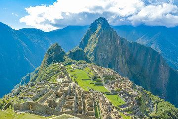 Machu Picchu ancient Inca ruins, UNESCO World Heritage in South America