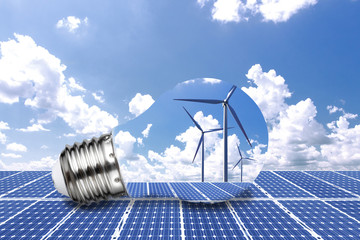 New energy and energy-saving light bulbs such as solar energy and wind energy