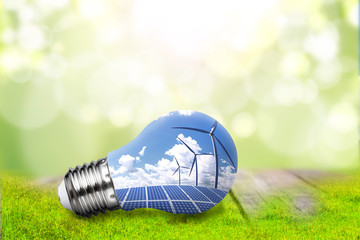 New energy and energy-saving light bulbs such as solar energy and wind energy