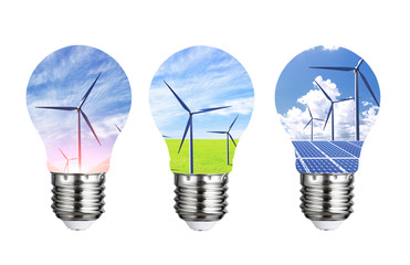 New energy and energy-saving light bulbs such as solar energy and wind energy