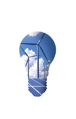 New energy and energy-saving light bulbs such as solar energy and wind energy
