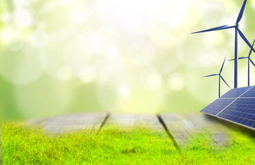 Obraz premium New energy and energy-saving light bulbs such as solar energy and wind energy