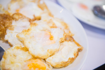 Fried eggs for breakfast