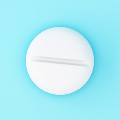 3d white pill