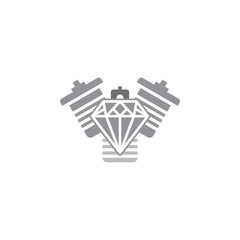 Diamond Engine Logo Icon Design