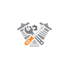 Repair Engine Logo Icon Design