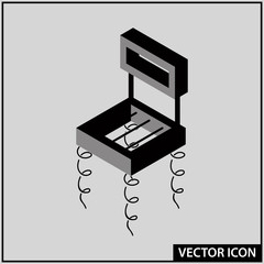 vector icon of a creative chair in the loft style