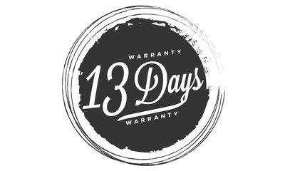 Obraz premium 13 days warranty icon vintage rubber stamp guarantee