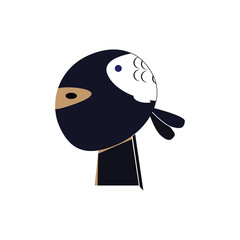 Fish Ninja Logo Icon Design