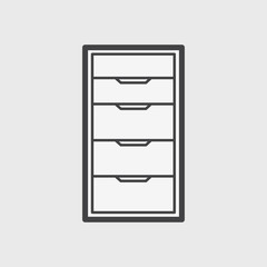Illustration of office cabinet icon