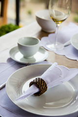 table set up before breakfast