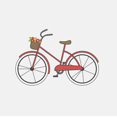 Fototapeta na wymiar Illustration of bicycle