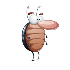 Fanny, cute cartoon cockroach characters. Vector eps 10