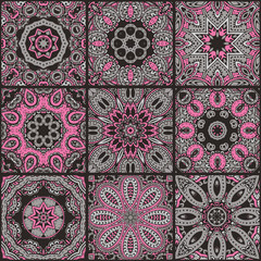 Vector abstract patchwork seamless pattern