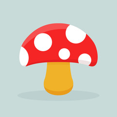 mushroom icon on grey background