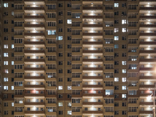 Apartment building in night