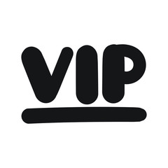 Vip or very important person. Vector icon, badge illustration on white background. 