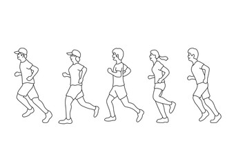 ジョギングを楽しむ人達