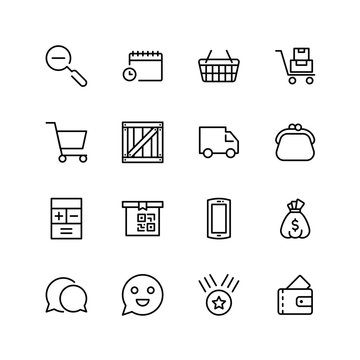 E-shopping flat icon