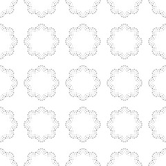 Hand Drawn Black and White Seamless Grunge Dust Messy Pattern With Ink Doodles. Circles, Spots and Dots Endless Textures