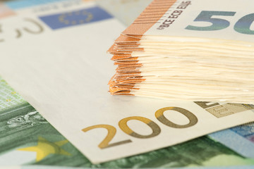 Viele Euro Geldscheine