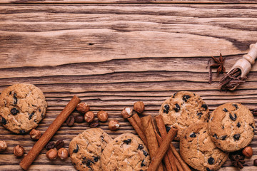 homemade cookies with chocolate chips