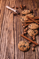 Obraz na płótnie Canvas homemade cookies with chocolate chips