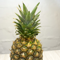 Creative layout made of pineapple. Flat lay. Food concept.