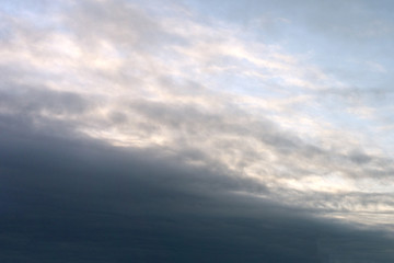 Obraz premium dark gray dramatic sky with large clouds .