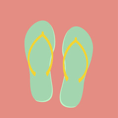 Illustration of footwear slippers