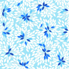 blue flowers, seamless pattern2