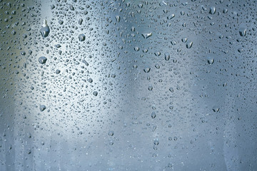 texture of a drop of rain on a glass wet transparent background