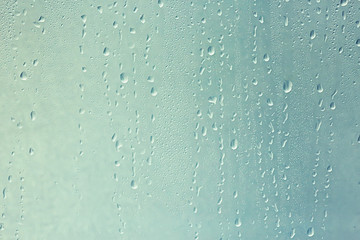 texture of a drop of rain on a glass wet transparent background