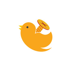 Screw Bird Logo Icon Design