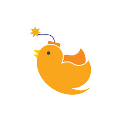 Bomb Bird Logo Icon Design