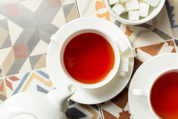 morning tea on the table