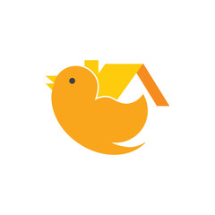 Roof Bird Logo Icon Design