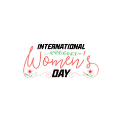 Happy women's day. Minimalist design - badge, sticker, for gifts for the spring holiday, for postcards, corporate styles, for holiday sales.