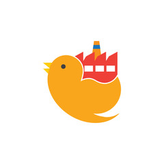 Factory Bird Logo Icon Design