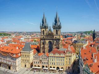 Fototapeta na wymiar Our Lady Church before Tyn on Old Town Square, Prague