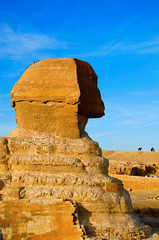 A great sphinx, Is a mythical creature with the head of a human and the body of a lion