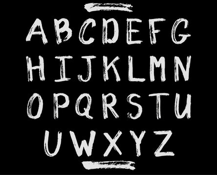 Vector grunge alphabet.