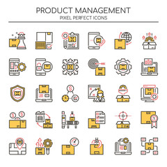 Product Management , Thin Line and Pixel Perfect Icons.