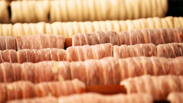 Trdelnik Or Trdlo Is A Traditional Delicacy, Found In A Number Of Countries In Central Europe. It Is A Batch Of Yeast Dough, Wound On A Spit Of Wood Or Metal In A Spiral.