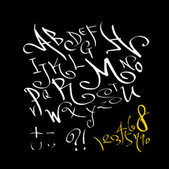 벡터 문자 / 손으로 쓴 글씨체