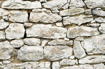 Old stone wall closeup