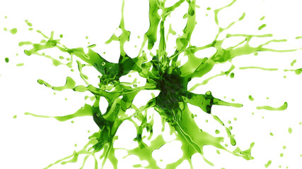 explosion of green liquid - 193918206