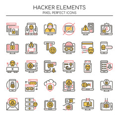 Hacker Elements , Thin Line and Pixel Perfect Icons.